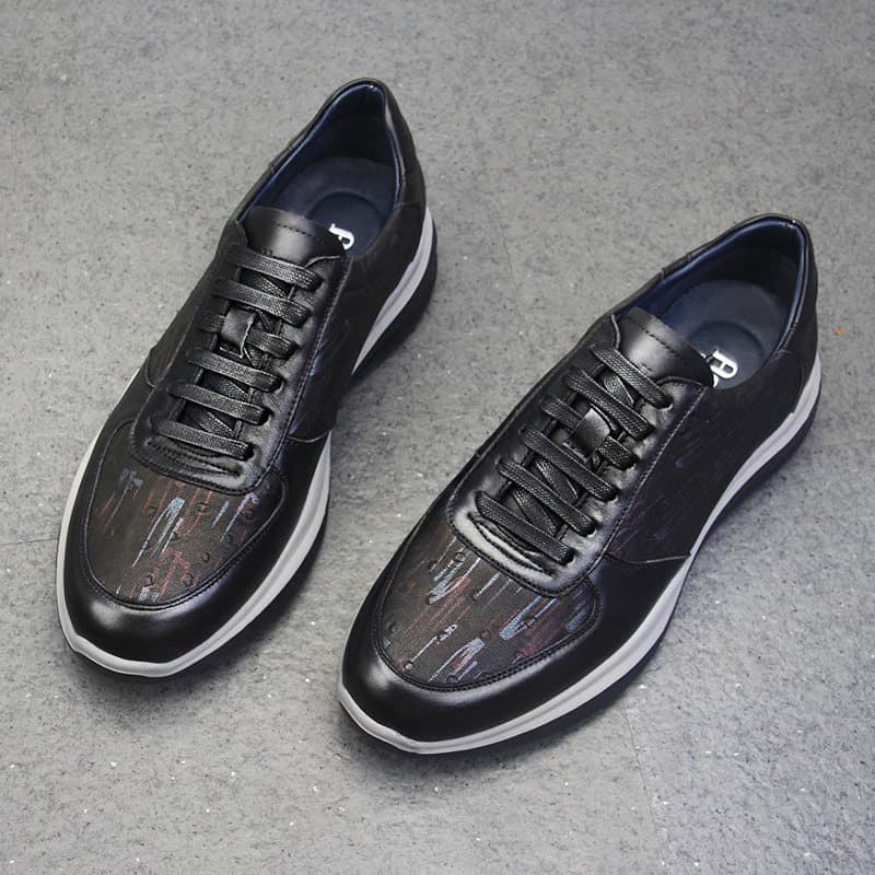 Oralen sapatos masculinos de pele de carneiro macio esportes sapatos casuais britânico na moda luz confortável sapatos d