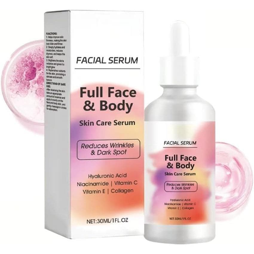 Finones Sérum de Vitaminas para Rosto e Corpo, 5 em 1 Sérum Antirrugas e Firmador, Sérum Multiuso para Rosto e Corpo, Es