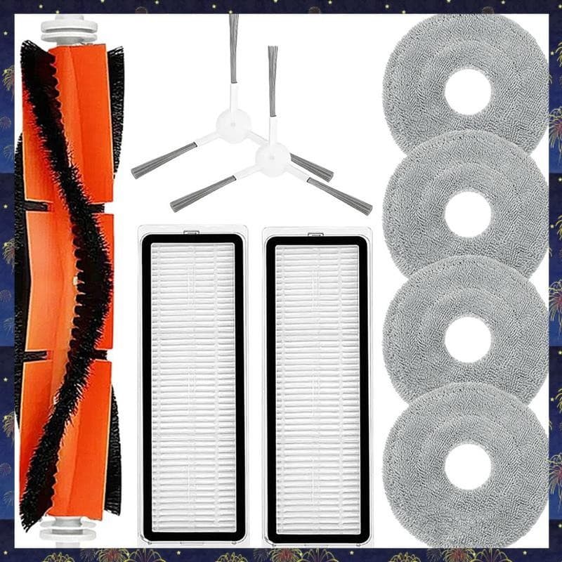 (Pwxs) Para Xiaomi S20 Plus S20 + Robô Aspirador De Pó Escova Lateral Principal Filtro Hepa Mop Pano Peças Reposição Ace