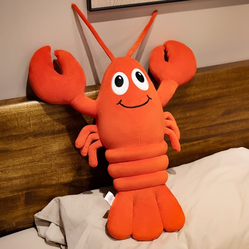 Bobo lagosta brinquedo de pelúcia grande travesseiro boneca pai-filho dormir acompanhando boneca almofada com pernas bon
