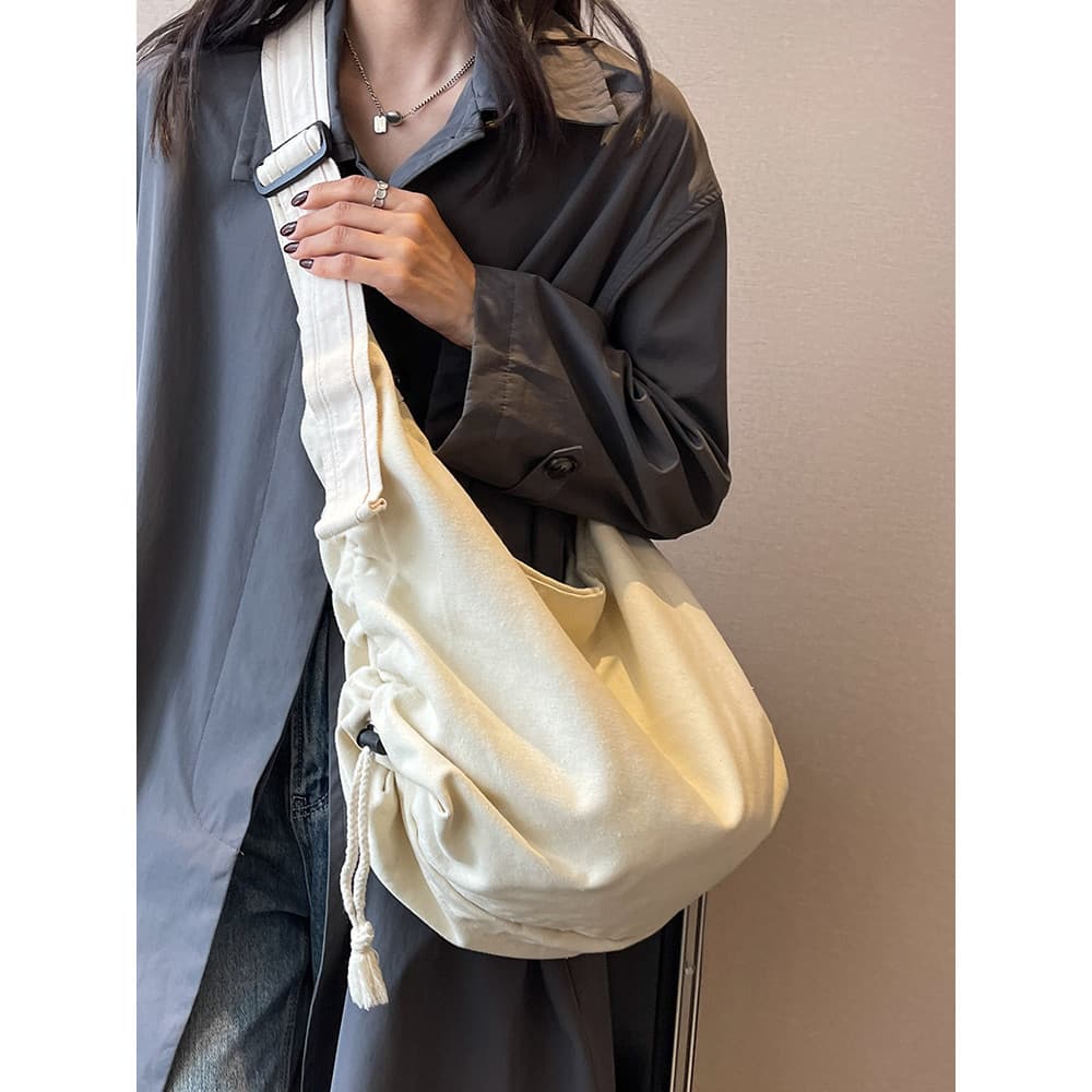 Bolsa de lona meninas 2025 novo estilo estudantes universitários classe trabalho Commuter grande capacidade estilo pregu
