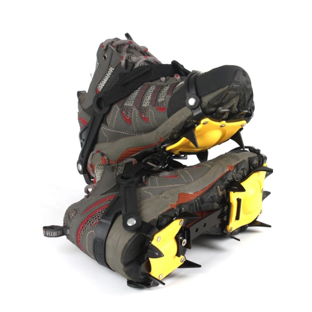 Capa antiderrapante para sapatos ao ar livre, equipamento de escalada para neve de 10 dentes, garra de neve, picos de ca