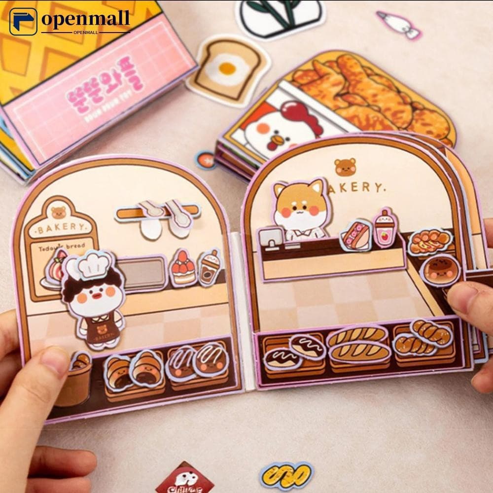 Livro Sensorial Silencioso Para Meninas , Ocupado Sem Corte , Brinquedo De Habilidades Motoras Finas , Adesivo Reutilizá