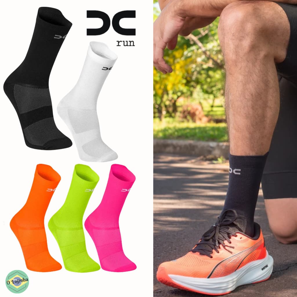 Meia Performance Running Leve  Respirável Anatômica Corrida Treino e Esportes Duck Meias