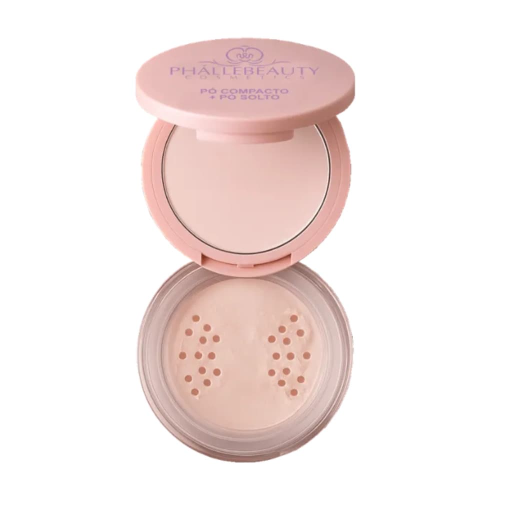 Pó Compacto + Pó Solto Translucido 2 em 1 Phallebeauty