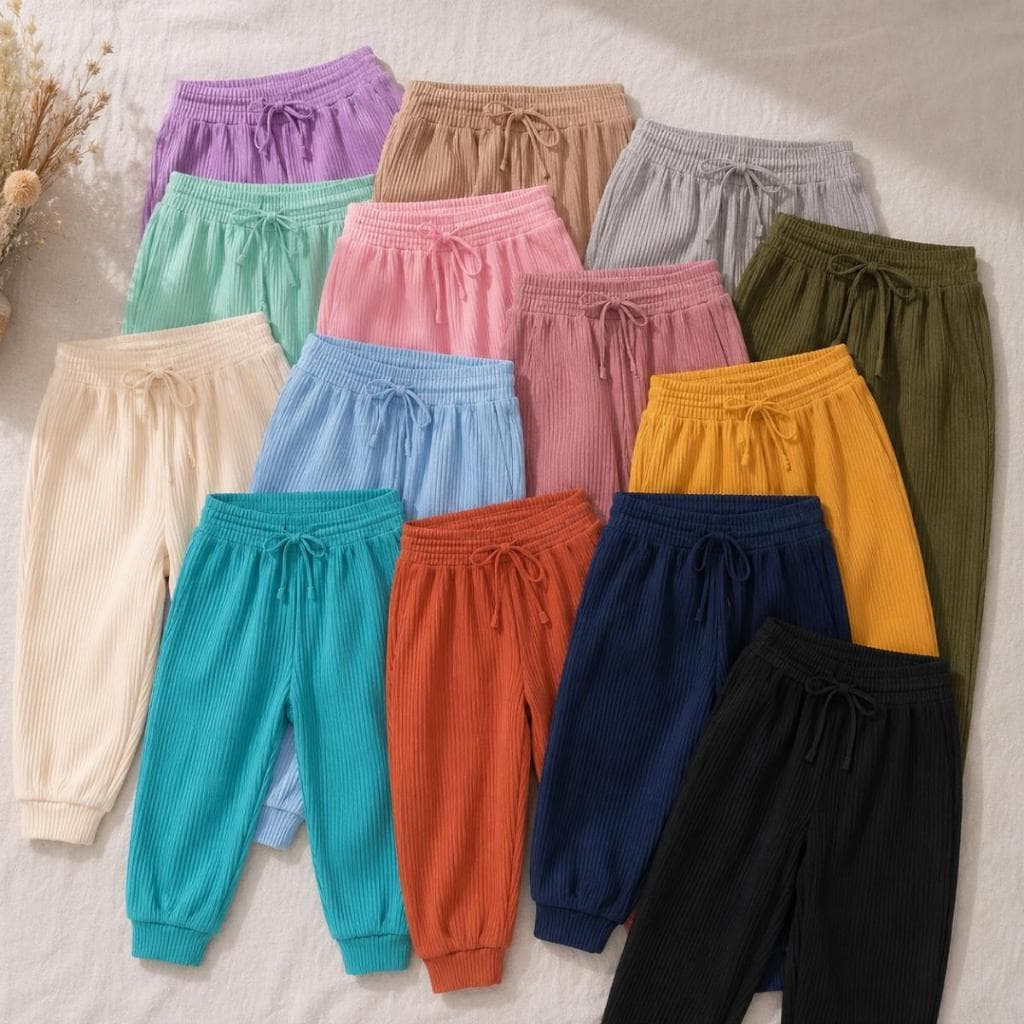 Kit 3 Calça Infantil Canelada Mijaozinho Bebê Calça Frio Menina 2 ao 10 Promoção