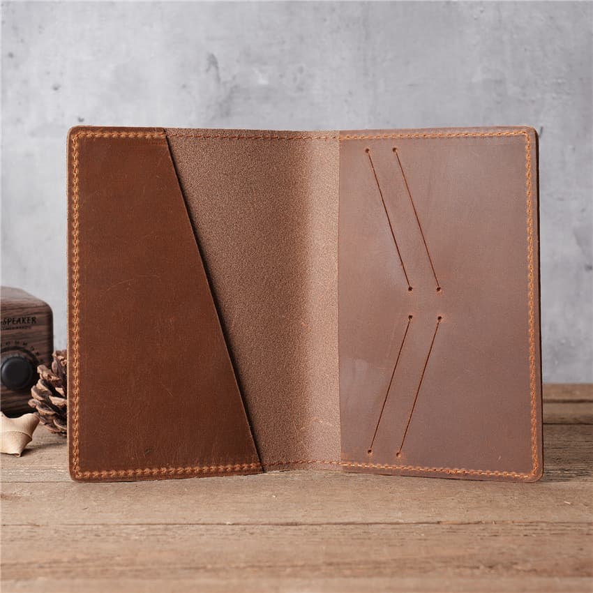Porta-passaporte de couro masculino, bolsa para passaporte, porta-bilhetes, bolsa de armazenamento de documentos de viag