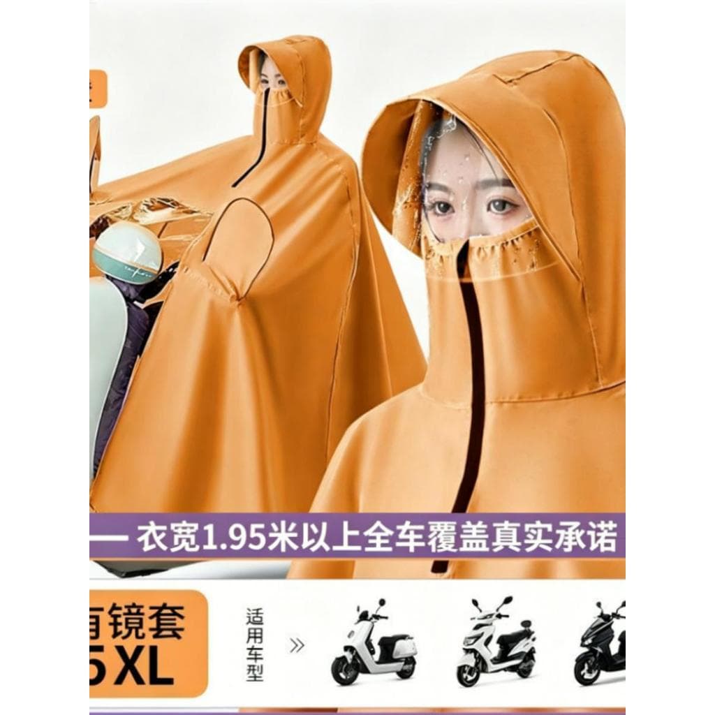 Capa de chuva ao ar livre masculina motocicleta Poncho senhoras leve à prova de chuva engrossado Extra grande longo equi