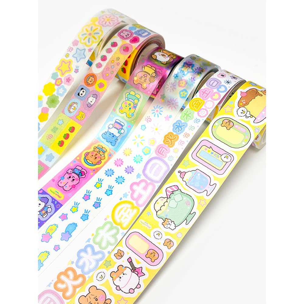 Coreia coreia ppompom bonito pérola fita manual Material filme corte adesivo Goo cartão adesivo decorativo ins estilo ni