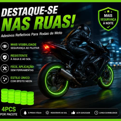 Tampinha P/ Pneus Cor Neon Para Moto Brilha No Escuro Bico De Pneu Fluorescente Verde Kit 4 8 12 16