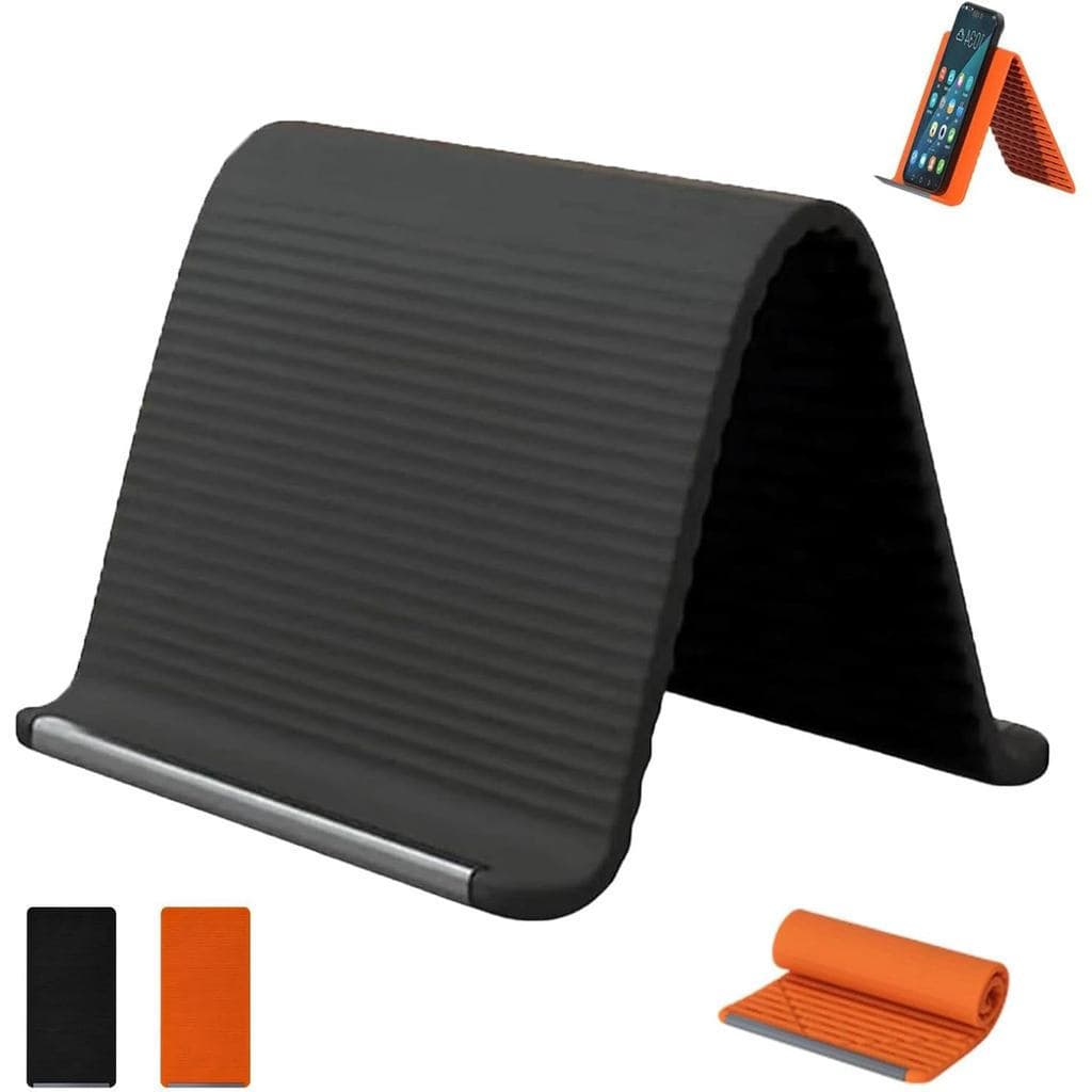Suporte de telefone dobrável de silicone, suporte ajustável em múltiplos ângulos, suporte auto-sustentável (A) DNXR