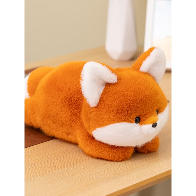 Simulação genuína pequena raposa boneca brinquedo de pelúcia boneca dormir travesseiro boneca enviar menina crianças pre