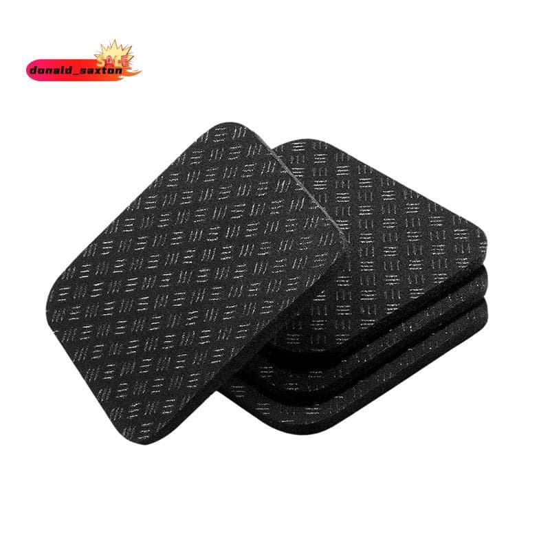 [Rápido D] 4 Peças Tapete De Bicicleta Ergométrica Antiderrapante Dupla Face , À Prova De Choque De Silicone Para , Este