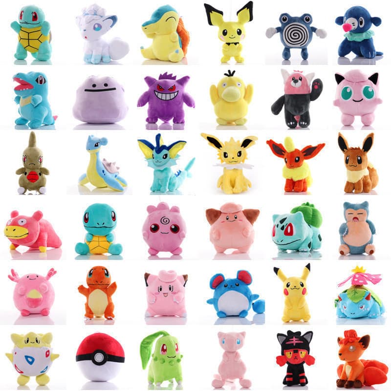 23 Estilos 16-26cm Anime Pokémon Snorlax Gengar Umbreon Charizard Togepi Slowking Zapdos Mewtwo Raichu Piplup Jigglypuff