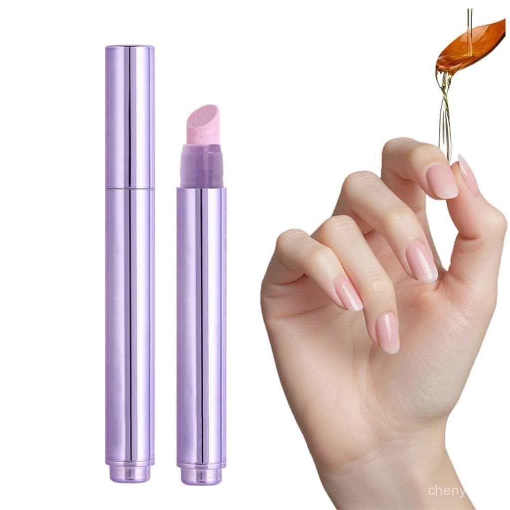 XIRUJNFD Caneta de Cuidado para Unhas 3 em 1, Caneta de Óleo para Cutículas, Empurrador de Cutículas com Ponta de Cerâmi