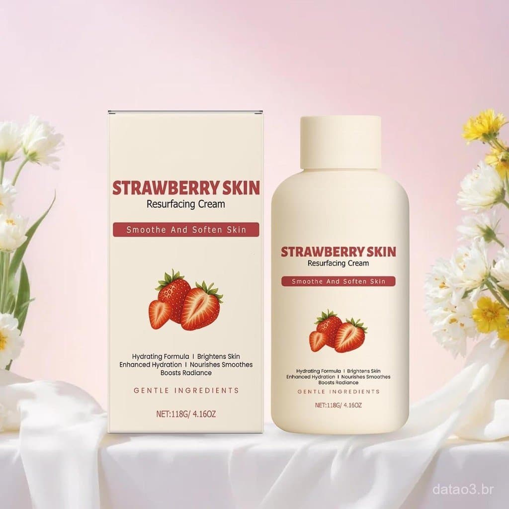 Creme rejuvenescedor para a pele de morango, creme rejuvenescedor para as pernas com trifosfatos, complexo avançado de t