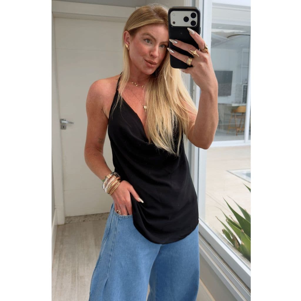 Blusa frente única em amarração Sasha