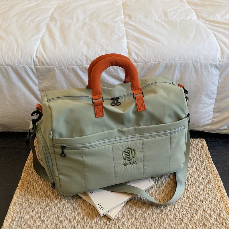 Saco de viagem feminino grande capacidade portátil leve natação Fitness esperando estilo preguiçoso expansível saco de b