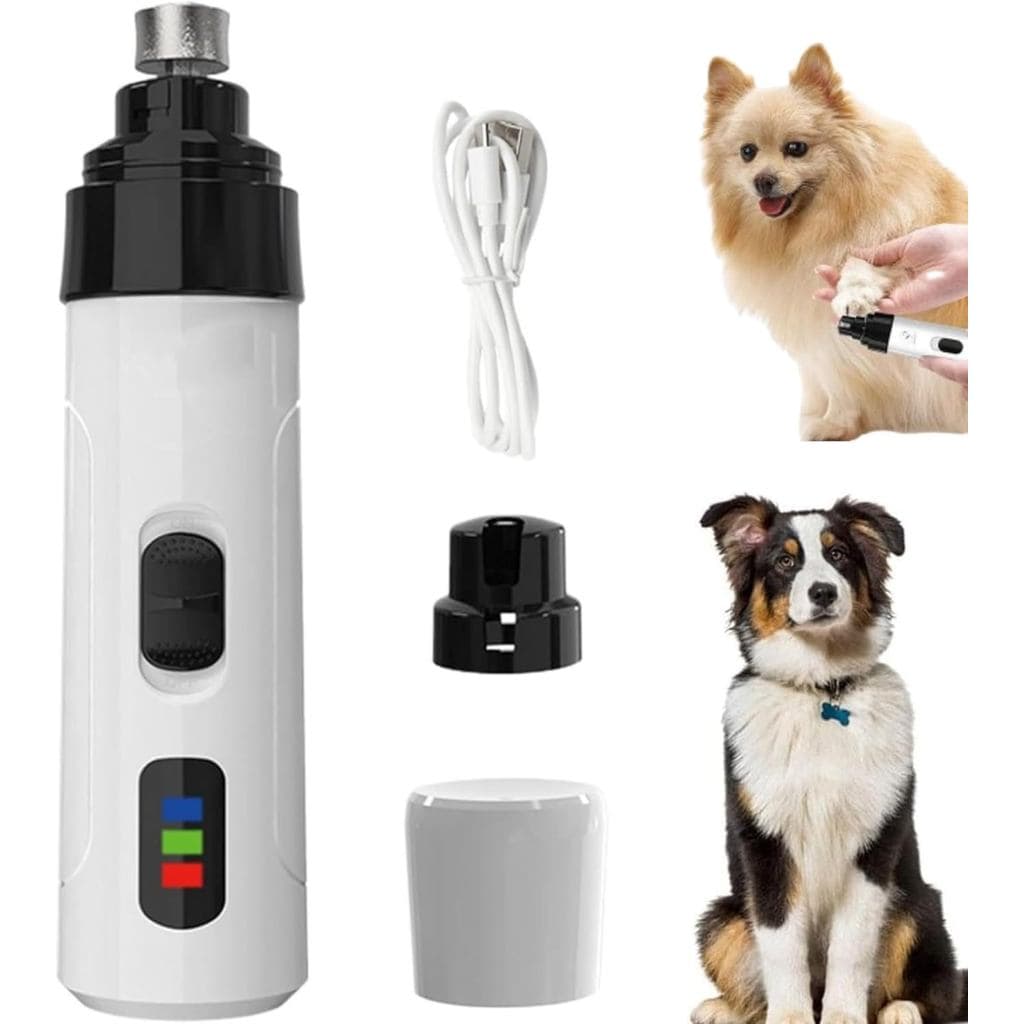 CRIVERY Lixador de Unhas para Cães Silencioso e Aprimorado, Lixador de Unhas para Animais de Estimação Recarregável com