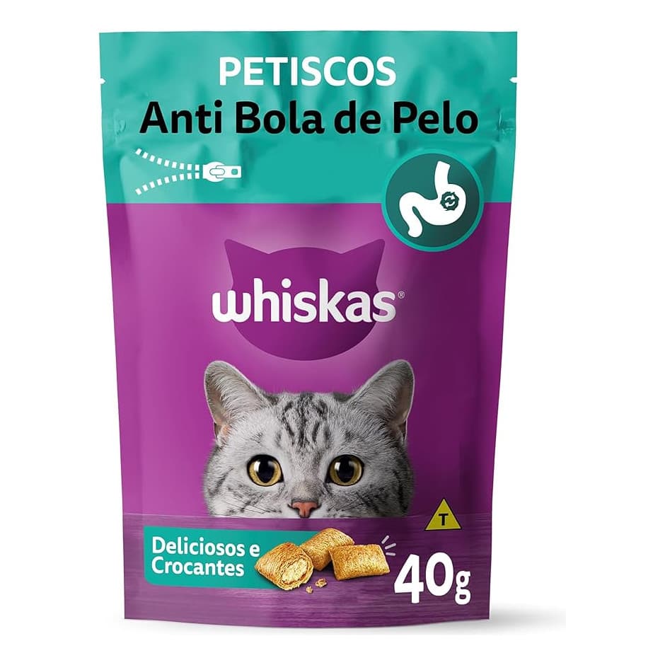 Petisco Whiskas Gatos Anti Bola De Pelo - 40G