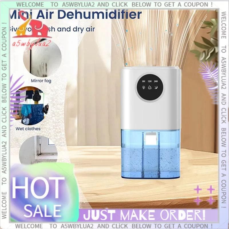 Desumidificador Silencioso Plugue Ue/Eua Para Uso Doméstico-Absorve Umidade , Portátil E Ideal Cozinha De Quarto De Casa