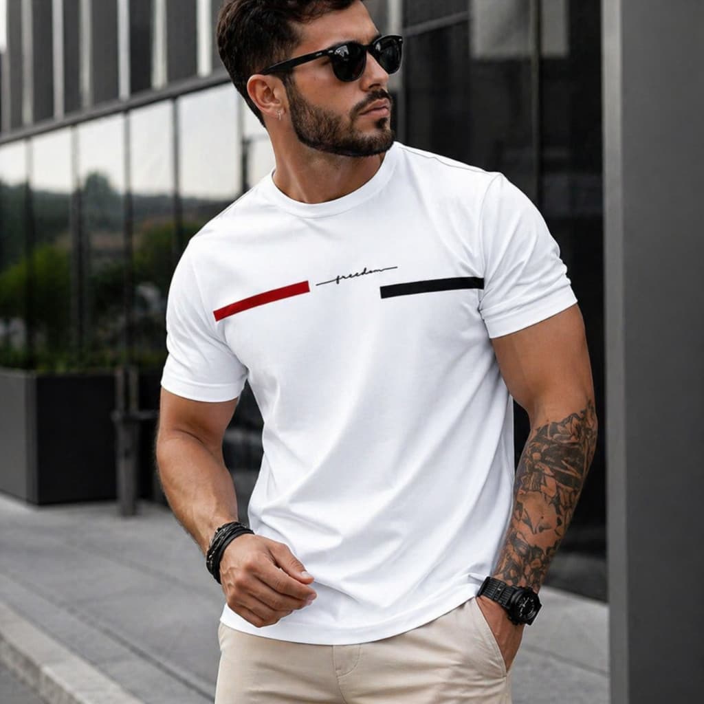 Camisa Camiseta Estampa FREEDOM Lançamento Premium Confortável Estilosa Gola Redonda 100% Algodão