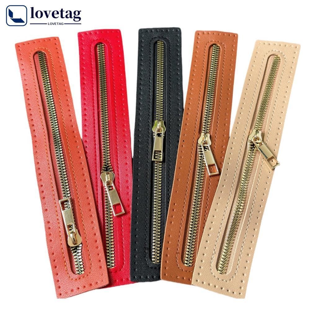LOVETAG Multicolorido Couro Do Plutônio Costurado À Mão Zíper DIY Saco Artesanal Substituível Macio Modificação Acessóri