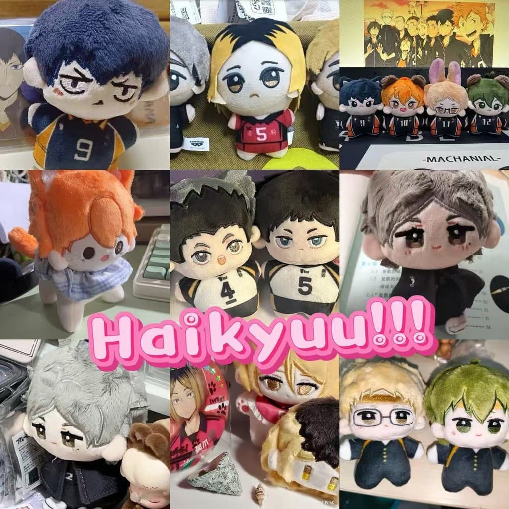 12cm Brinquedo de Pelúcia do Jogo Haikyuu Shoyo Hinata Tobio Kageyama Koshi Sugawara Boneco de Algodão Chaveiro Presente