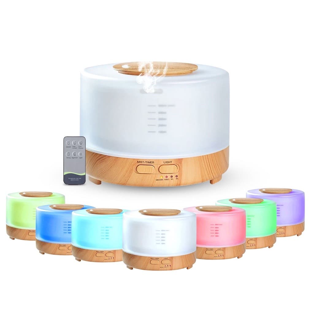 Difusor De Aromas, Umidificador De Ar Ultra-Sônico 500Ml
