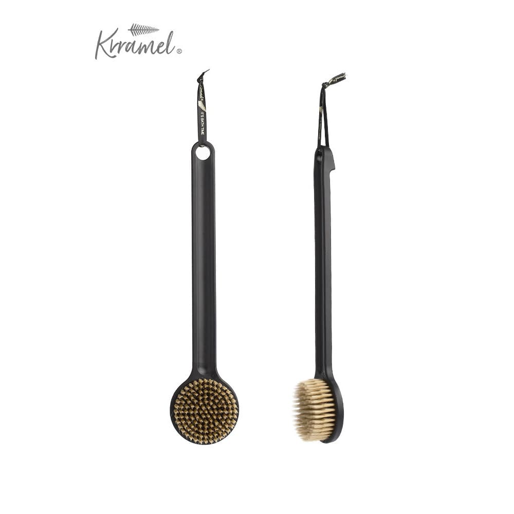 Krramel escova de banho de cerdas macias, toalha de banho indolor, escova corporal, ferramenta útil para esfregar as cos