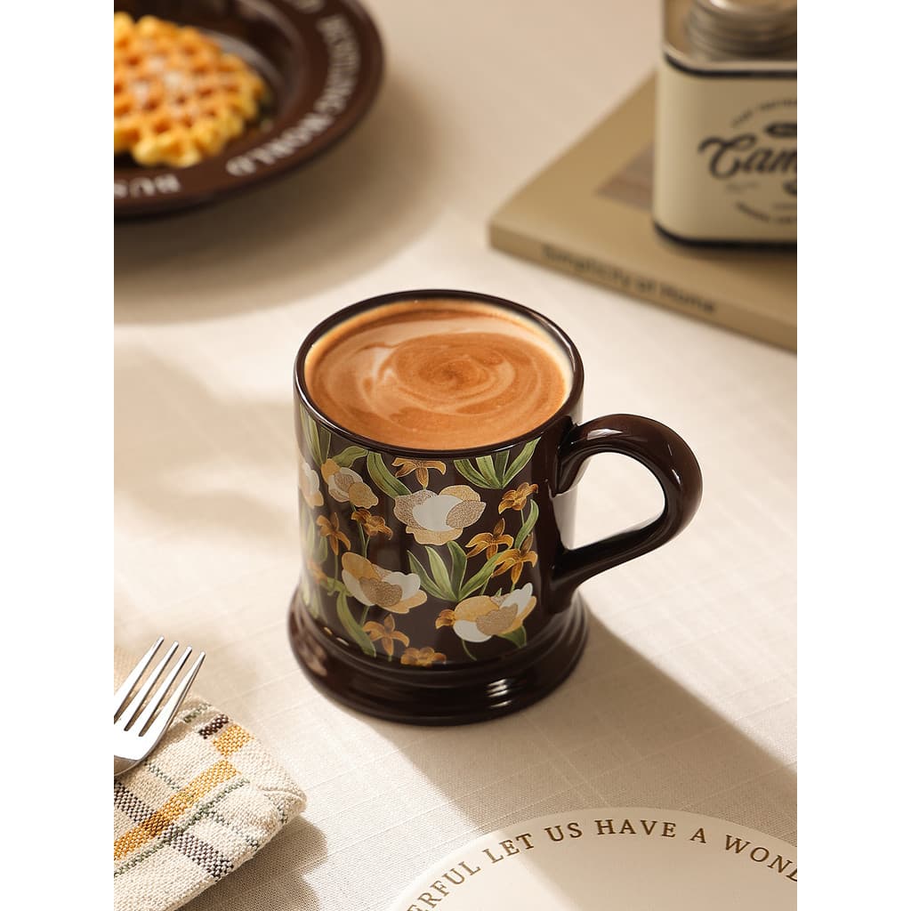 Retro xícara de café High-End requintado Latte copo casal par copo doméstico bonito copo cerâmica escritório xícara de c