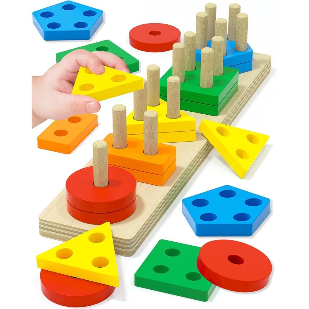 Brinquedos Montessori sem peças para meninos e meninas de 1, 2 e 3 anos, brinquedos para crianças de 2 a 4 anos, present