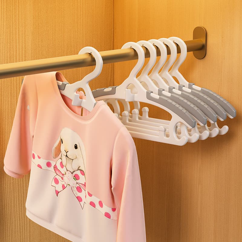 [Novo produto] Cabide infantil Cabide doméstico retrátil para secagem de roupas de bebê Suporte para roupas sem costura