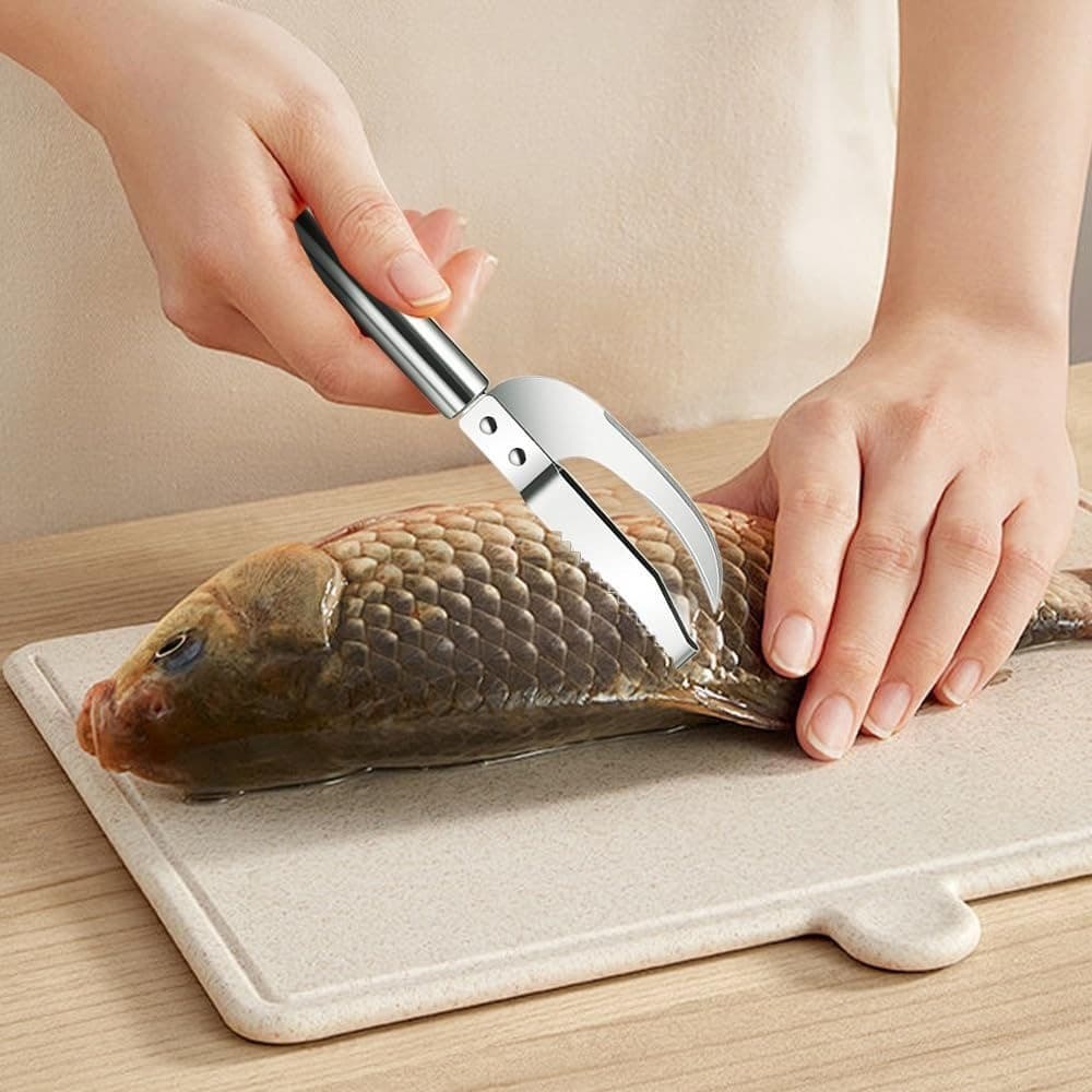 Removedor de Escamas de Peixe em Aço Inoxidável, Ferramenta Multifuncional para Limpeza de Peixe