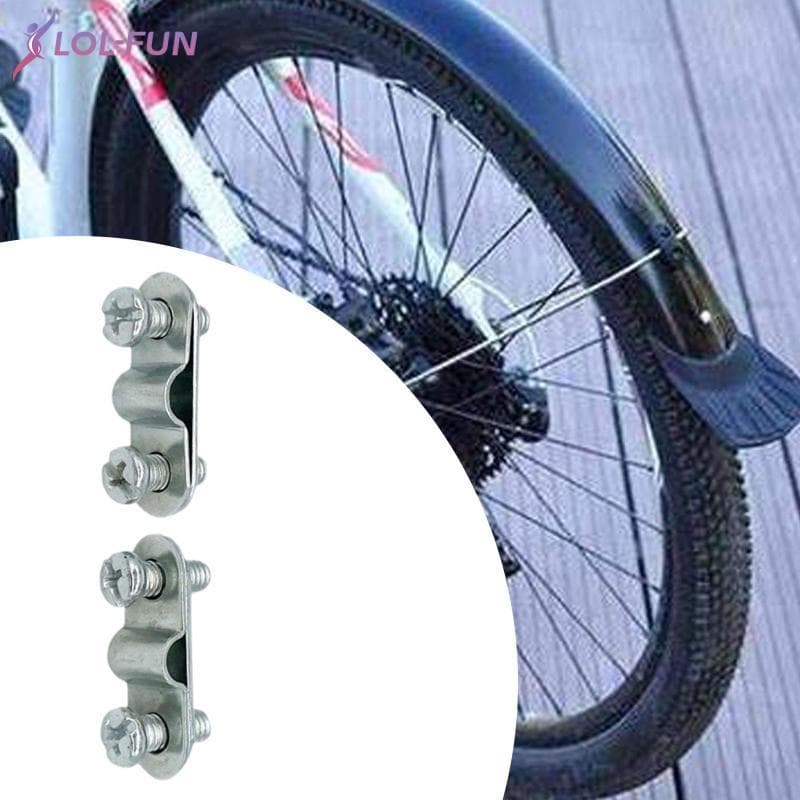 [Brcolaxi1] Clipe De Suporte De Guarda-Lamas De Bicicleta Placa De Montagem Com Dois Furos Fio Aba Grampos De Aço Inoxid