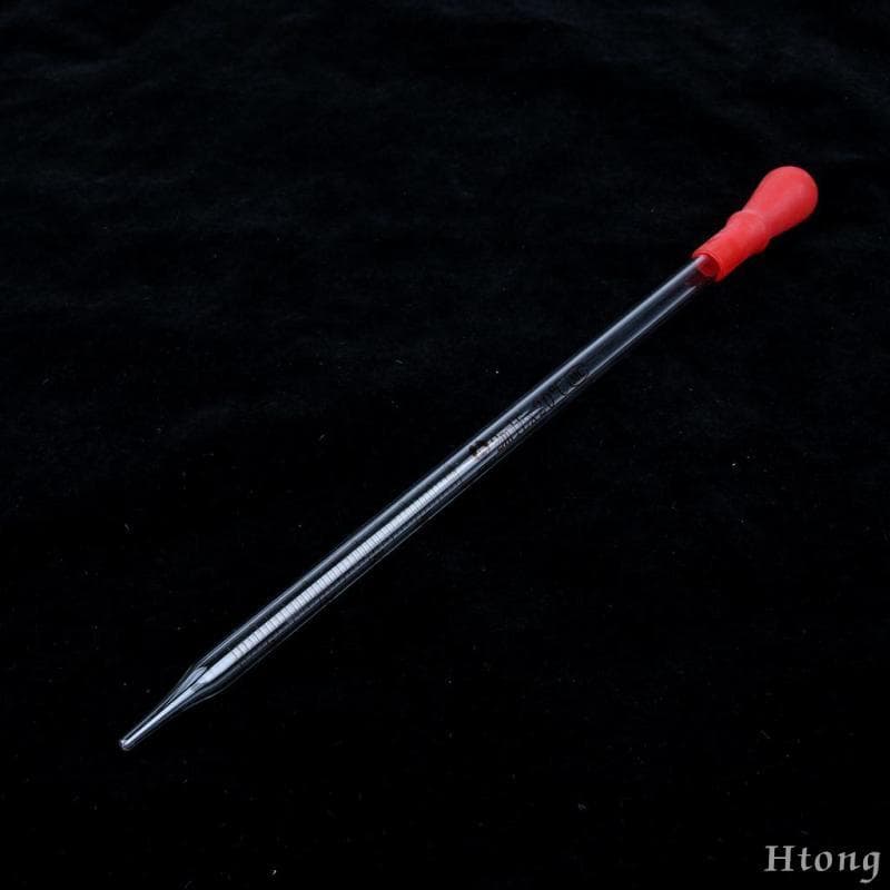 [Htong] Conta-Gotas De Pipeta De Vidro Grosso De 1 A 5ml De Química De Laboratório Com Tampa De Borracha