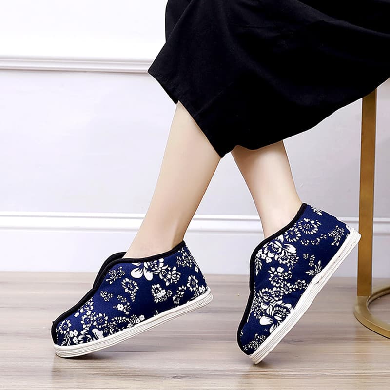 Melaleuca fundo rio molusco sapatos de algodão feminino All-Match capa pés inverno pano inferior sapatos quentes feminin