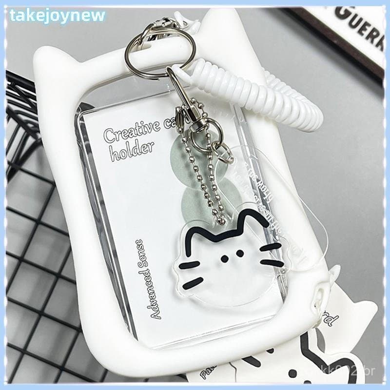 [takejoynewBR] Porta-Cartões De Desenho Animado Idol Photo Protective Caso Unissex Kawaii Campus Capa Para Cartão Transp