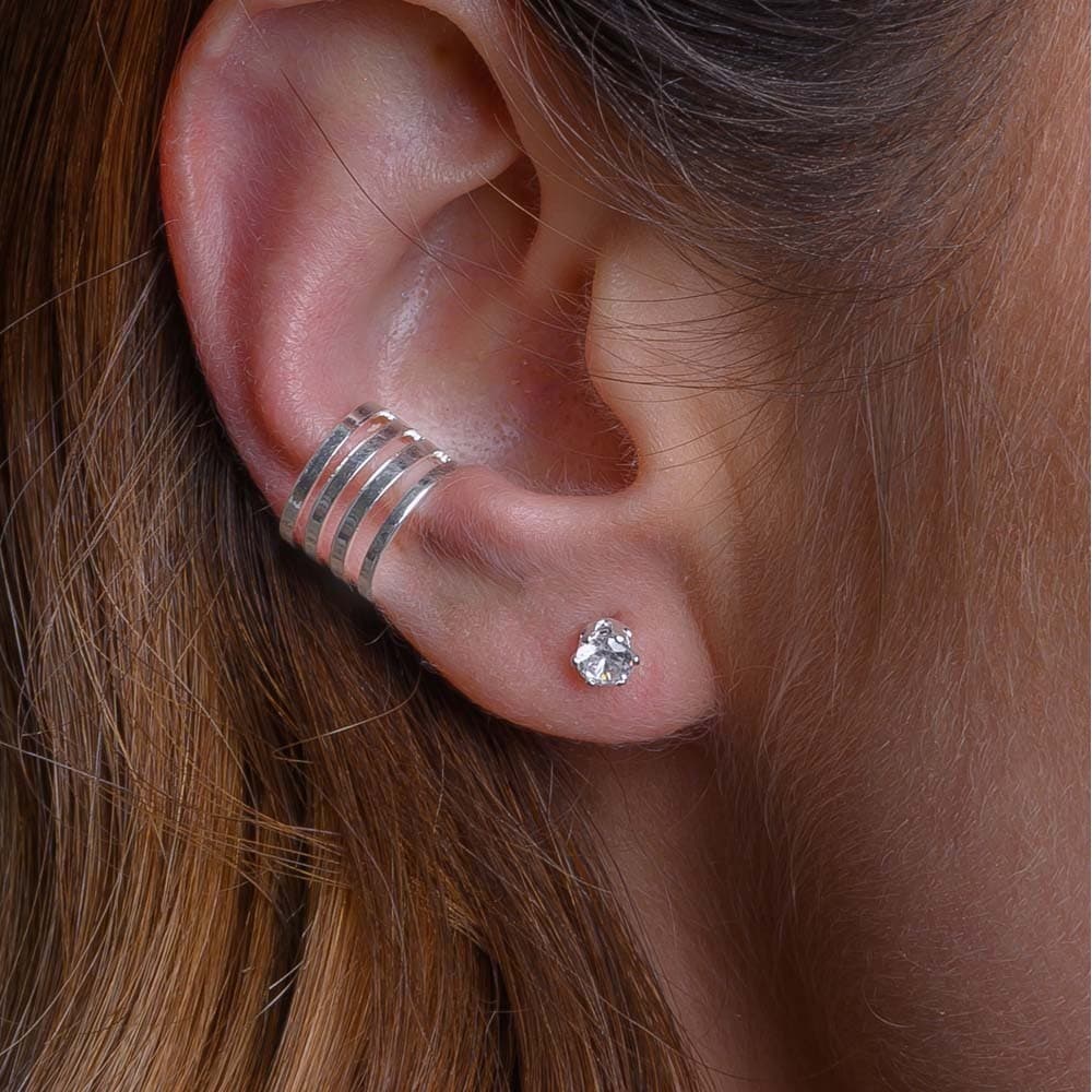 Piercing Fake Quatro Voltas com Banho em Prata 925
