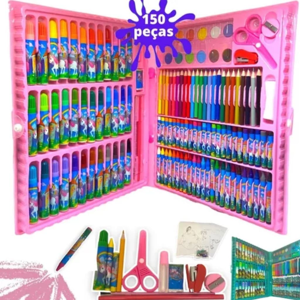 Maleta Escolar para Pintar com Desenhos A pronta Entrega Barato