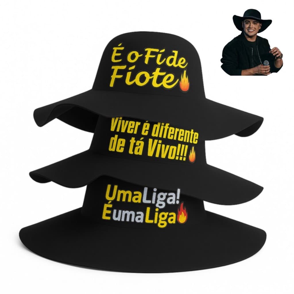 Chapéu Caminhoneiro Cata Ovo Feltro Natanzinho Lima Frases