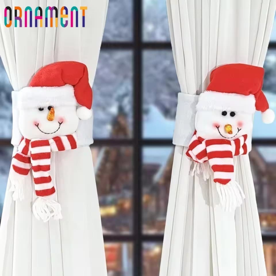 1 peça De Clipes De Fivela De Cortina De Natal | Sem Design De Clipe De Broca 4 Estilos Pinguins Papai Noel Boneco De