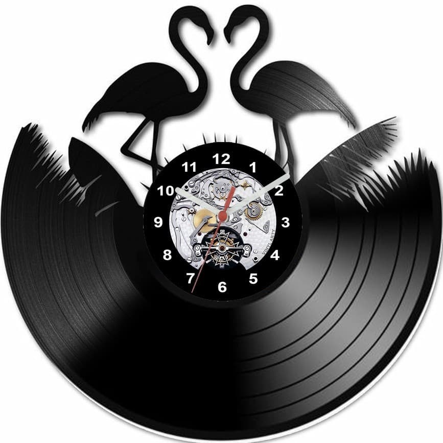 Relógio de Parede Relógio de parede Passaros - Relógio Garça De Relógios de parede 30cm Disco de Vin