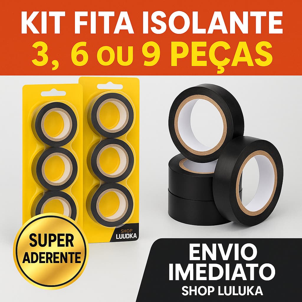 Fita Isolante 3 Unidades Bomder – Isolamento Elétrico e Reparos AutomotivosIPromoção hoje