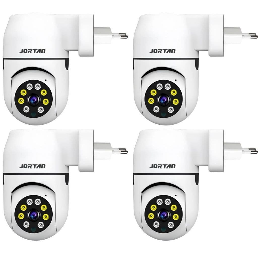Kit 4 Câmera de Segurança Tomada Wi-fi Branco Interno - com App YOOSEE