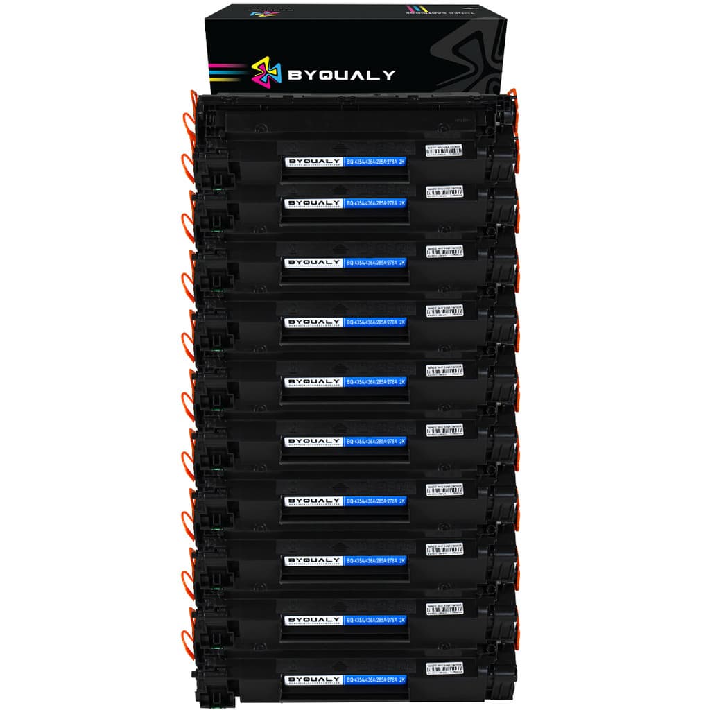 Kit 10 Toner Cartucho Compatível Hp Cb435a 435a Cb436a 436a Ce278a 278a Ce285a 285a Novo Byqualy