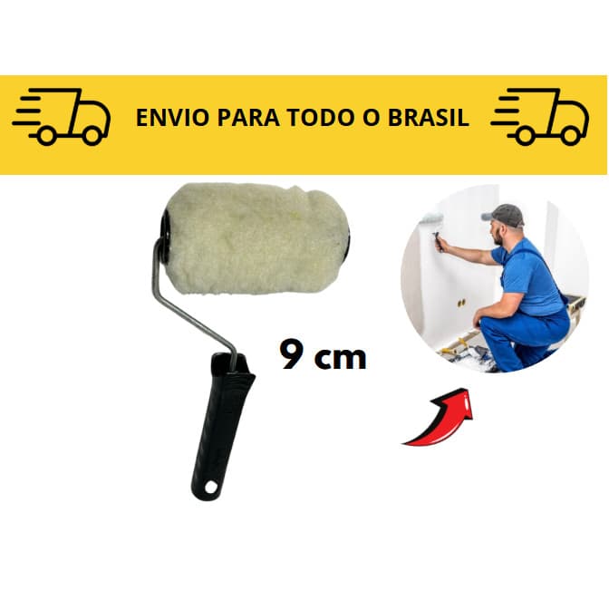 Rolo De Lã Sintética 9cm / pintura de casa / acabamentos / rolo de pintura
