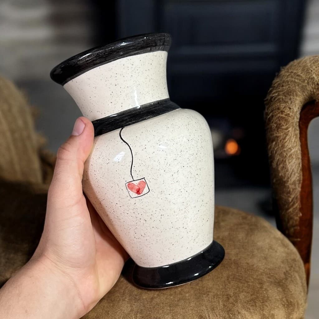 Vaso de Cerâmica Para Plantas de Enfeite Decoração Preto