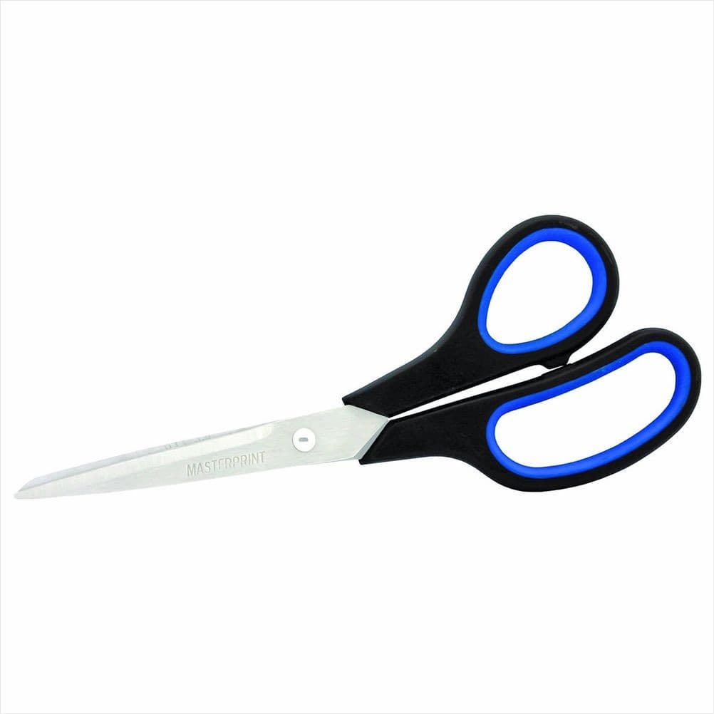 Tesoura Multiuso Color, Aço Inox Grande 21cm Cabo Preto - Mp511