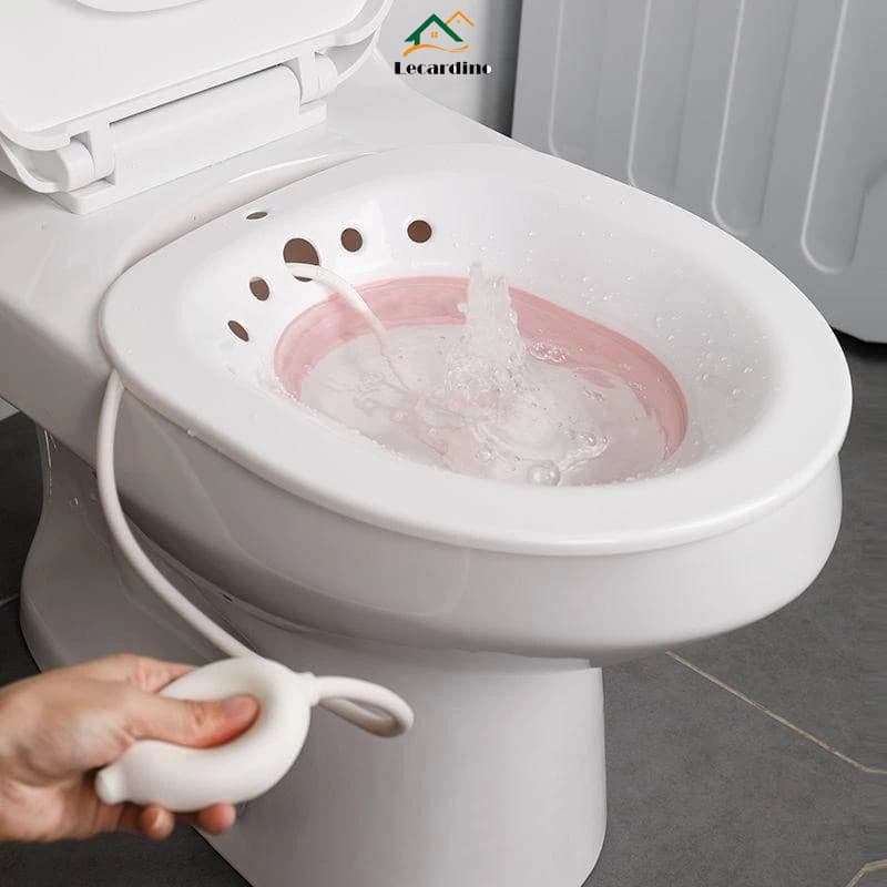 Portátil feminino perineal imersão toalete sitz banheira bacia com flusher homem hemorróidas cuidados